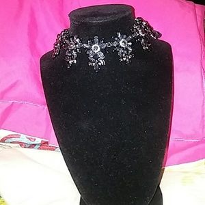 BNWT Lucky Brand Black Large Crystal Cluster Wide